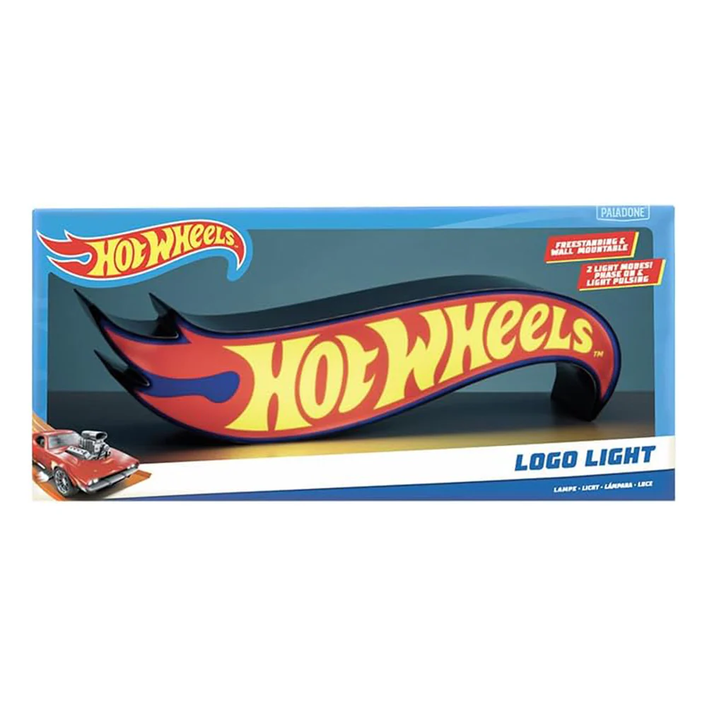 Hot Wheels Logo Light - Officially Licensed Racing Logo Icon Night Light, Racetrack Play Room Decor - Imagen 2