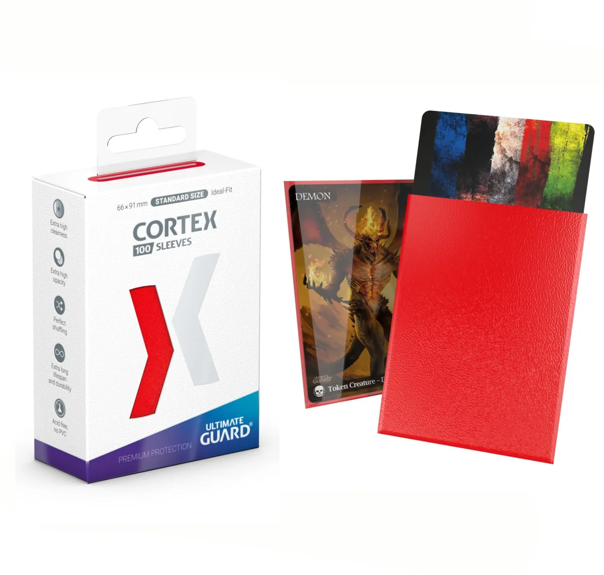Ultimate Guard - CORTEX Card Sleeves, 100 Standard Size TCG Sleeves, 66 x 91mm, Ideat Fit - Imagen 5