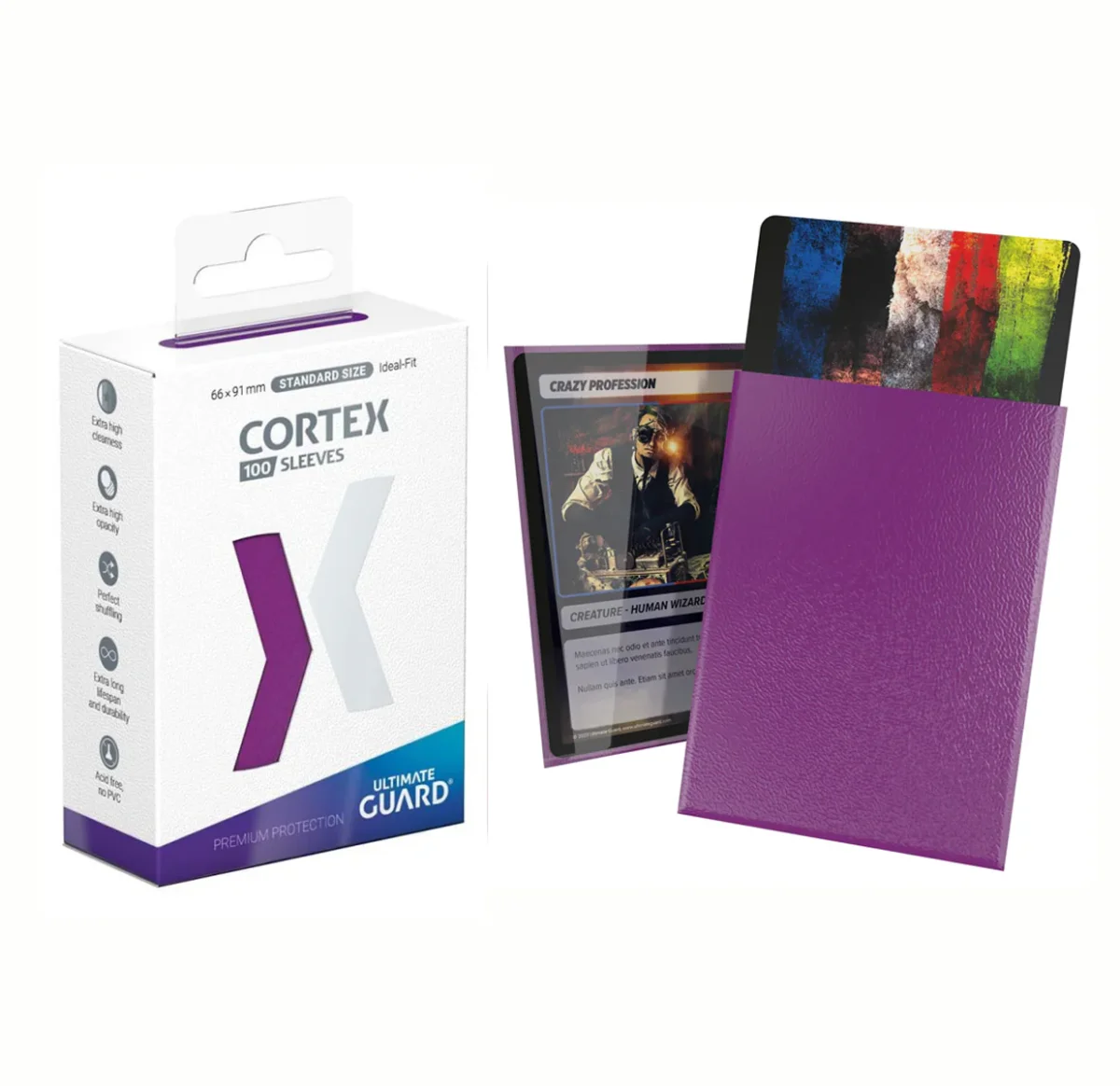 Ultimate Guard - CORTEX Card Sleeves, 100 Standard Size TCG Sleeves, 66 x 91mm, Ideat Fit - Imagen 3
