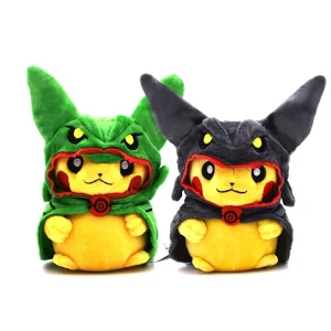Pikachu Rayquaza Cosplay verde o negro (unos 20 cm)